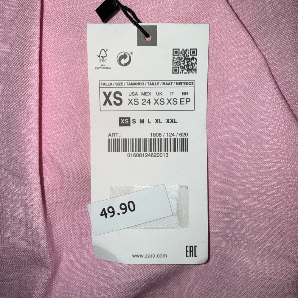 Zara Soft Pink XS Trousers - Picture 3 of 6
